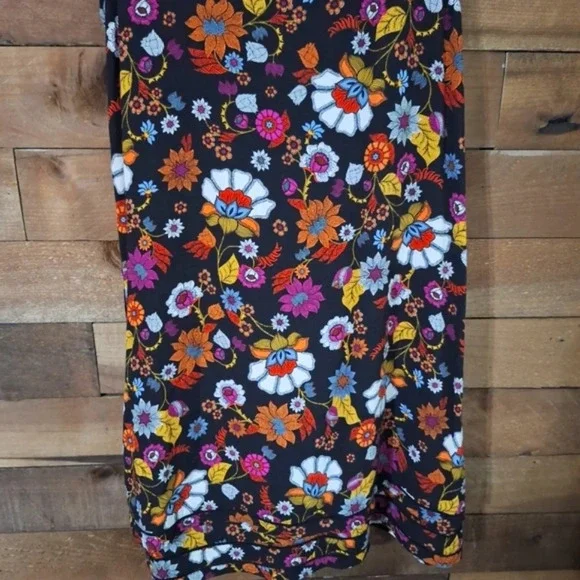 J. Jill Black Floral Bohemian Preppy Knee-Length Layered Dress Size S Pockets 💐 - Picture 7 of 8